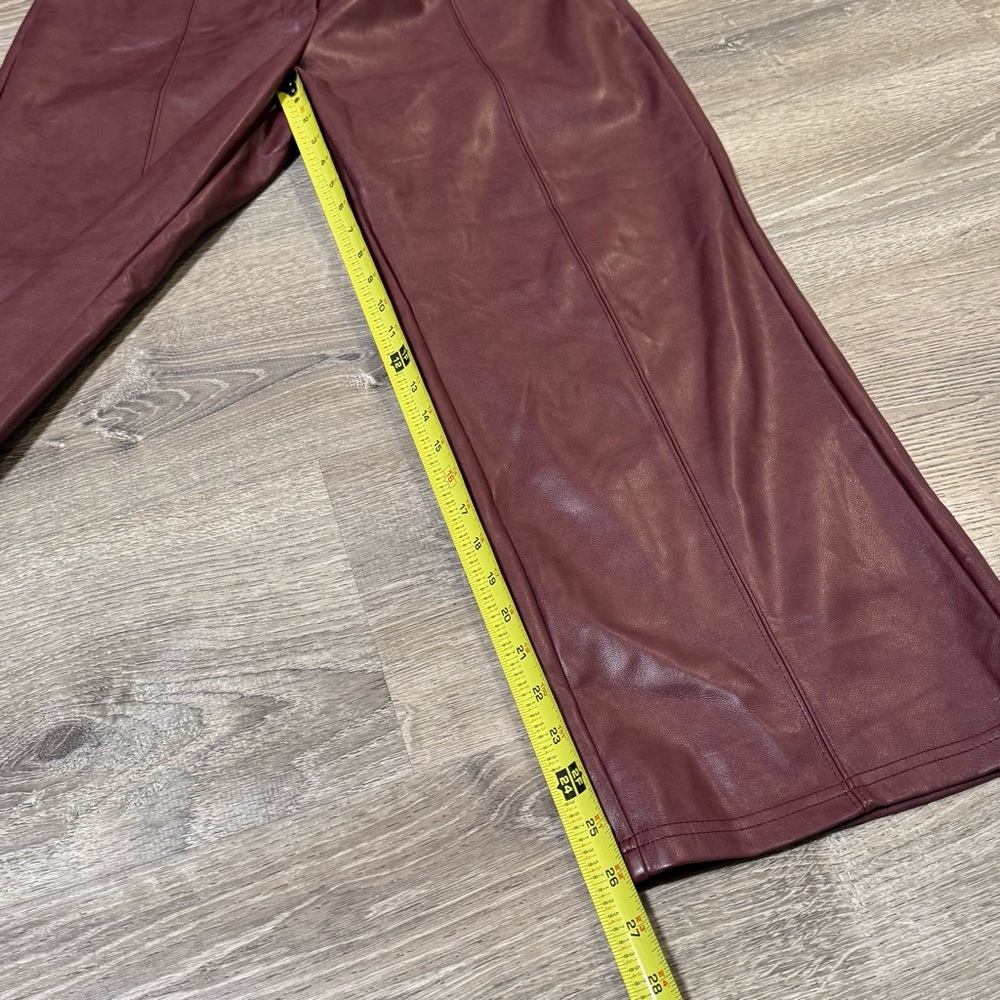 Avec Les Filles faux leather cropped pant wide leg XL - Picture 8 of 11